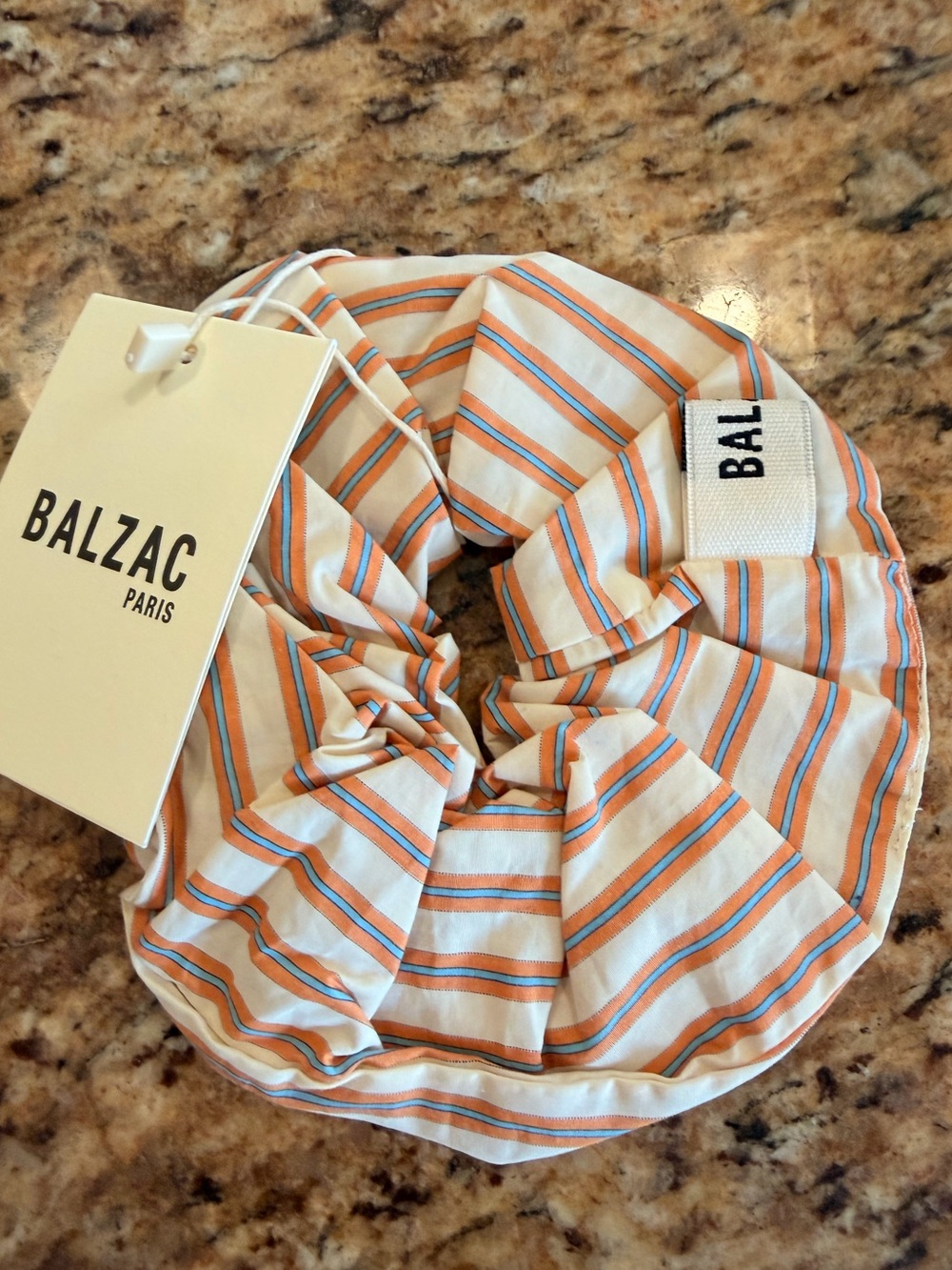 Balzac Paris Striped Fabric Scrunchie BNIB Chouchou Billy XL